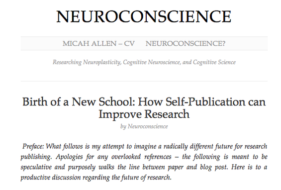 Micah Allen's blog post in Neuroconscience