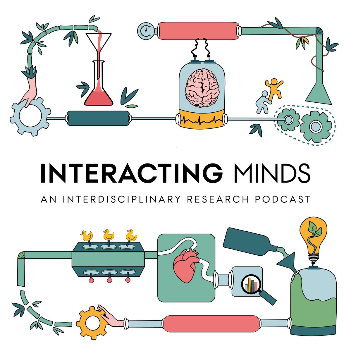 Image of Interacting Minds Podcast representation of core values.
