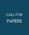 "Call for papers" written as white text on a blue background 