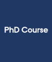 Blue banner with the text "PhD Course"